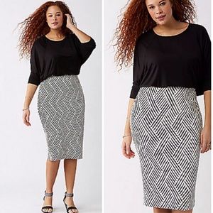 LANE BRYANT | Zig Zag Pencil Skirt
